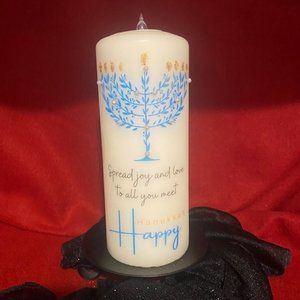 Large Hanukkah Candle - 9 x 3 inches